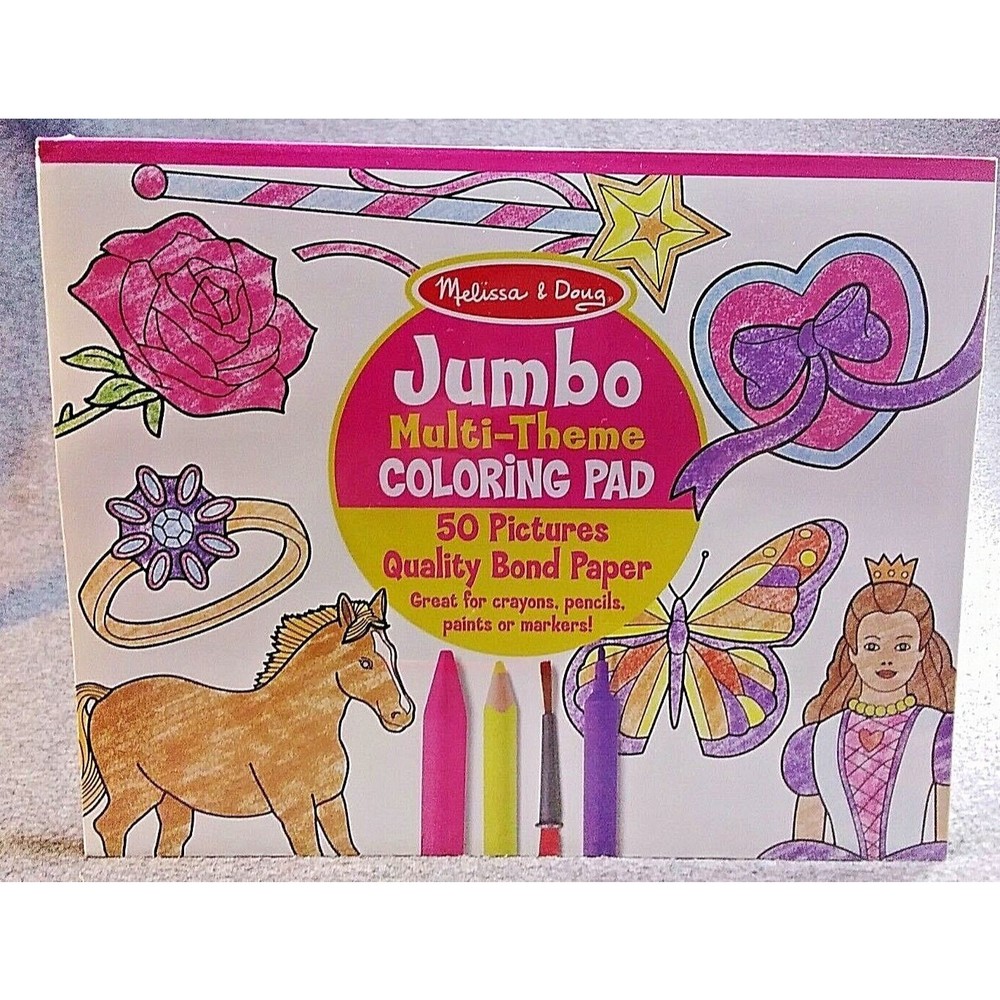 MELISSA DOUG JUMBO COLORING PAD PINK 11 X 14